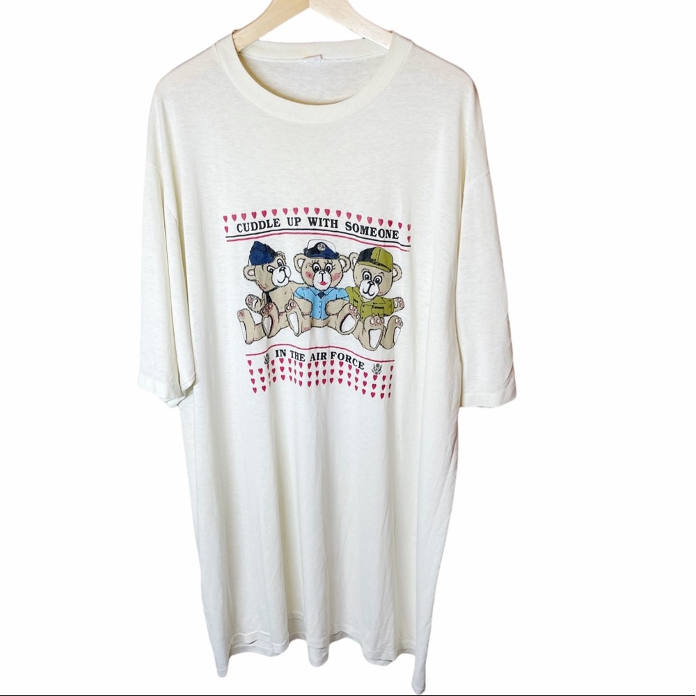 Vintage Single Stitch Cuddle Up With Someone in The Air Force Sleep Shirt
